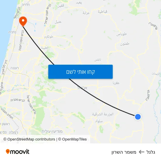 מפת גלגל למשמר השרון