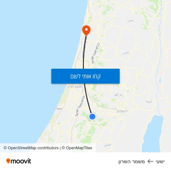 מפת ישעי למשמר השרון