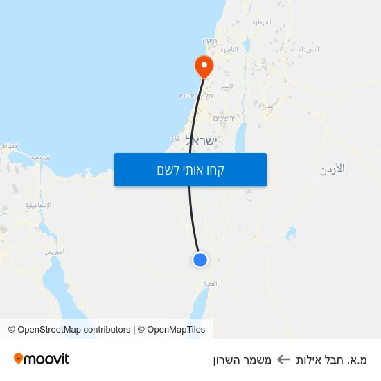 מפת מ.א. חבל אילות למשמר השרון