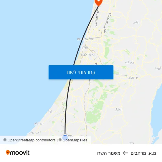 מפת מ.א. מרחבים למשמר השרון