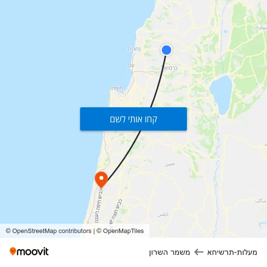 מפת מעלות-תרשיחא למשמר השרון