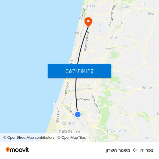 מפת צפרייה למשמר השרון