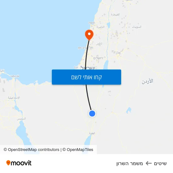 מפת שיטים למשמר השרון