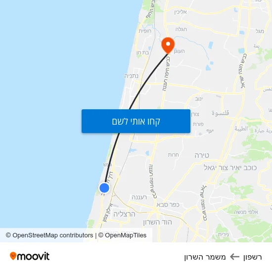 מפת רשפון למשמר השרון