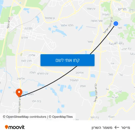 מפת מייסר למשמר השרון