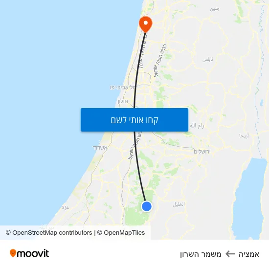 מפת אמציה למשמר השרון