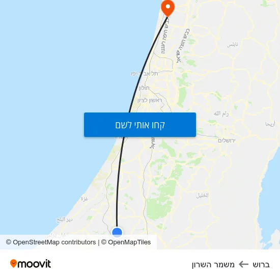 מפת ברוש למשמר השרון