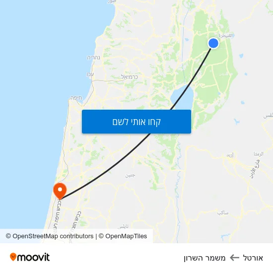 מפת אורטל למשמר השרון