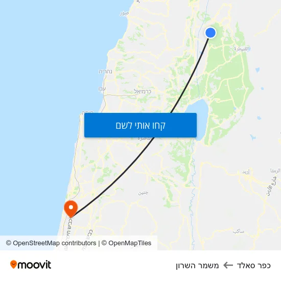 מפת כפר סאלד למשמר השרון