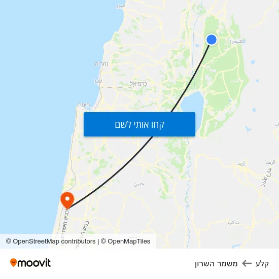 מפת קלע למשמר השרון