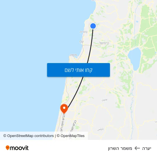 מפת יערה למשמר השרון