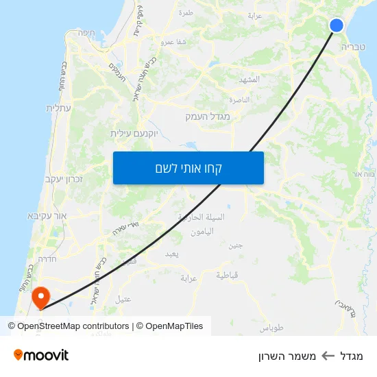 מפת מגדל למשמר השרון