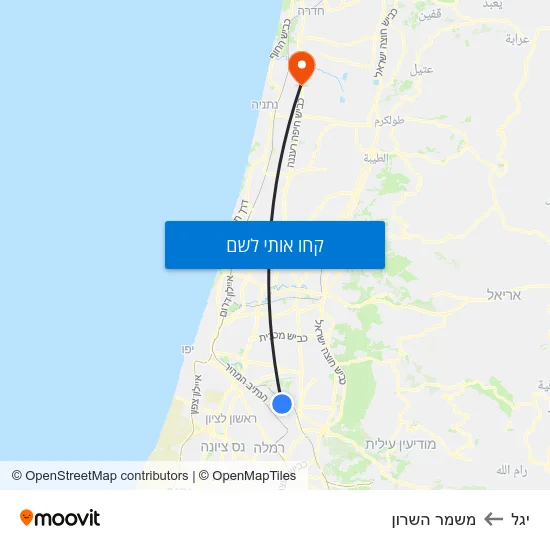 מפת יגל למשמר השרון