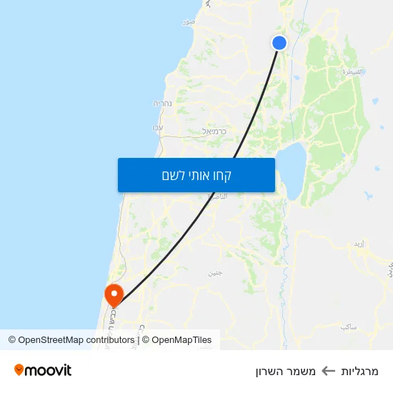 מפת מרגליות למשמר השרון