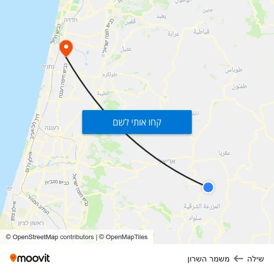 מפת שילה למשמר השרון