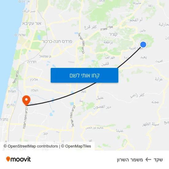 מפת שקד למשמר השרון
