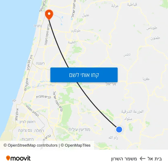 מפת בית אל למשמר השרון