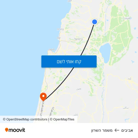מפת אביבים למשמר השרון