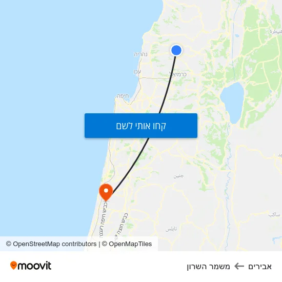 מפת אבירים למשמר השרון