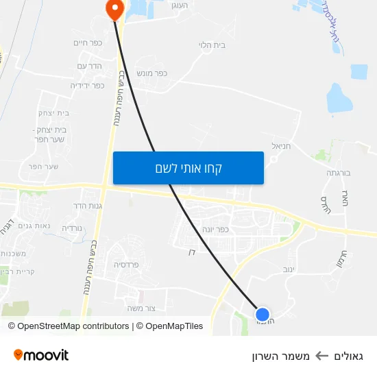 מפת גאולים למשמר השרון