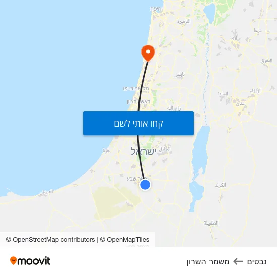 מפת נבטים למשמר השרון