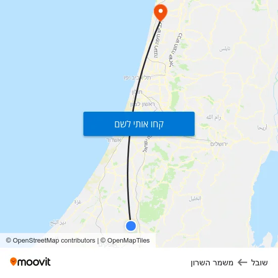 מפת שובל למשמר השרון