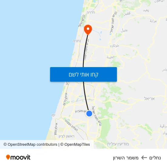 מפת נחלים למשמר השרון