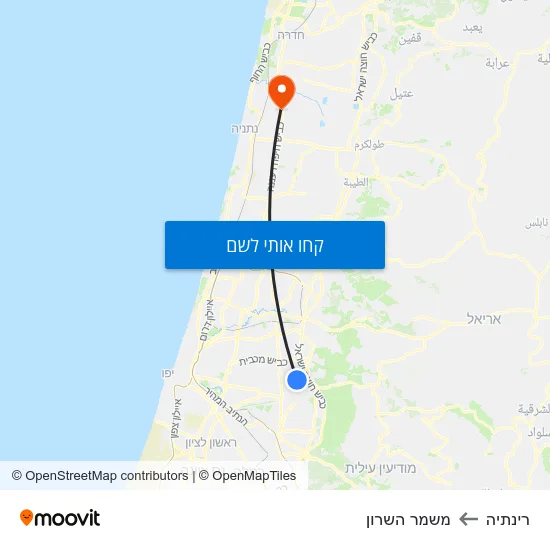 מפת רינתיה למשמר השרון