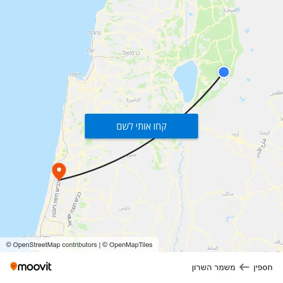 מפת חספין למשמר השרון