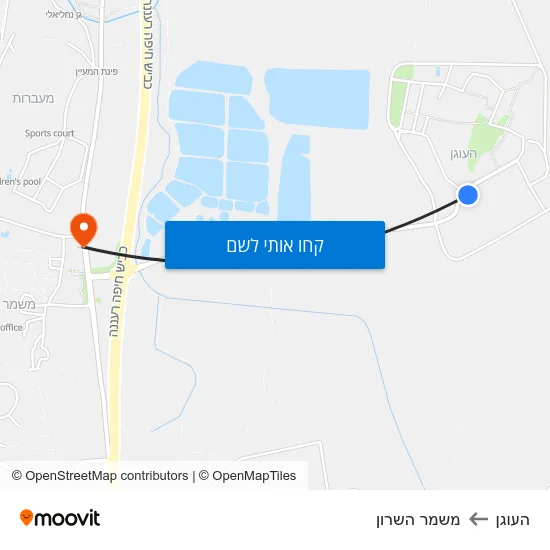 מפת העוגן למשמר השרון