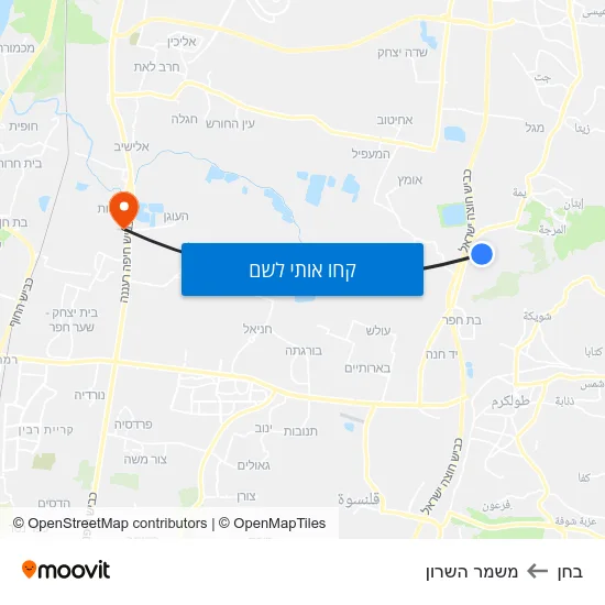 מפת בחן למשמר השרון