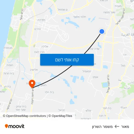 מפת מאור למשמר השרון