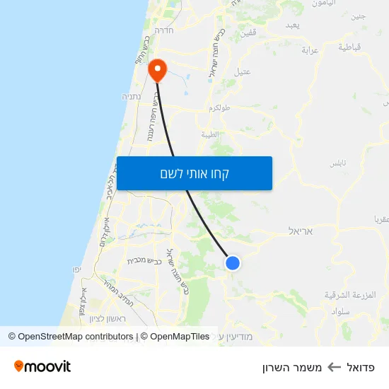 מפת פדואל למשמר השרון
