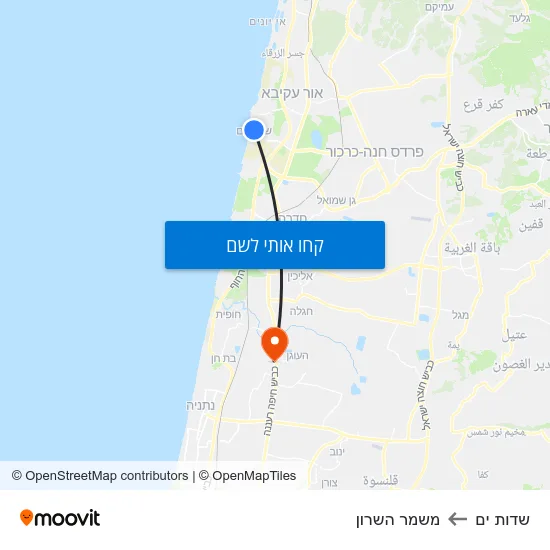 מפת שדות ים למשמר השרון