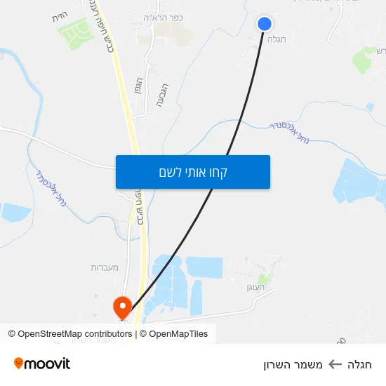 מפת חגלה למשמר השרון
