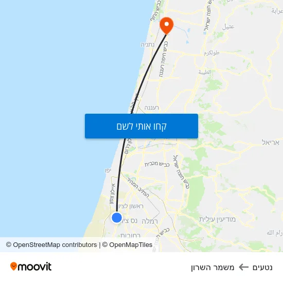מפת נטעים למשמר השרון