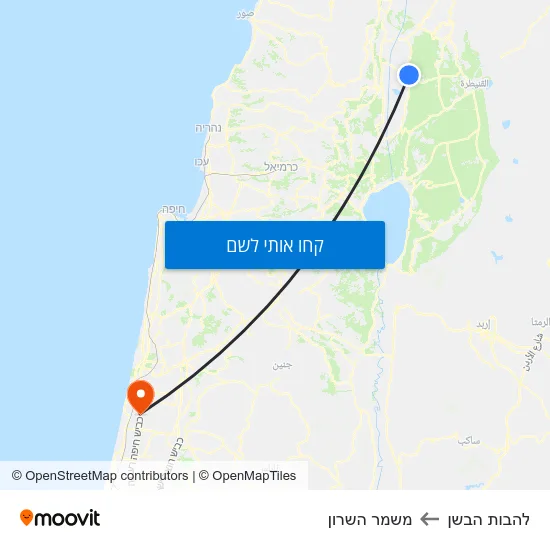 מפת להבות הבשן למשמר השרון
