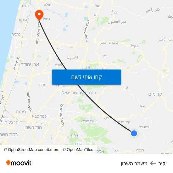 מפת יקיר למשמר השרון