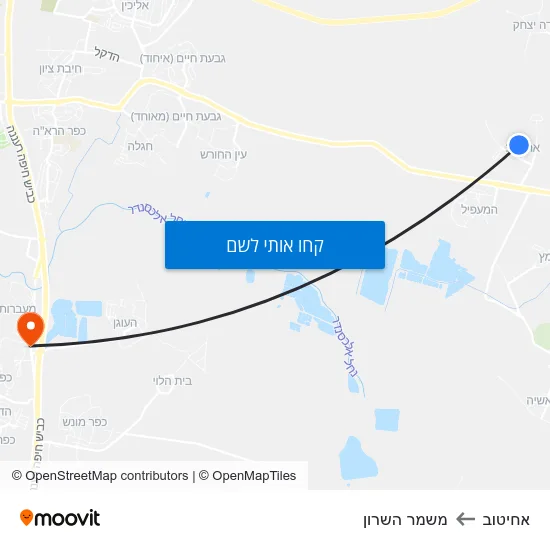 מפת אחיטוב למשמר השרון