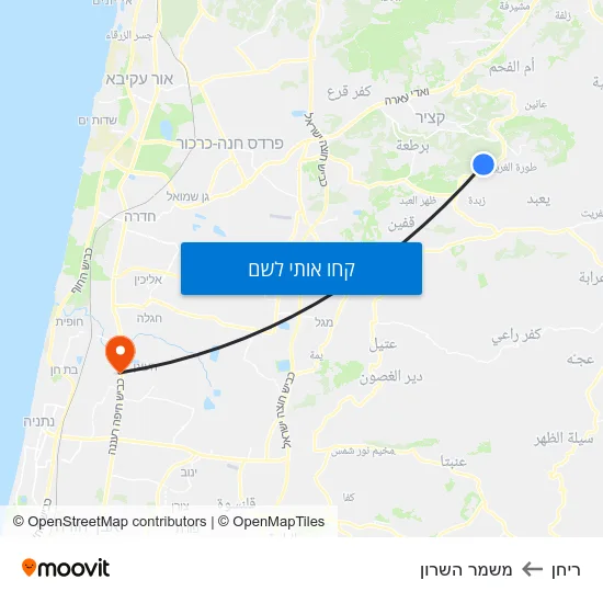 מפת ריחן למשמר השרון