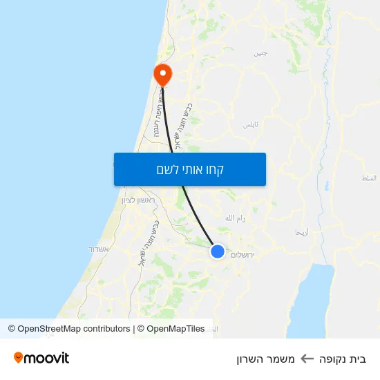 מפת בית נקופה למשמר השרון