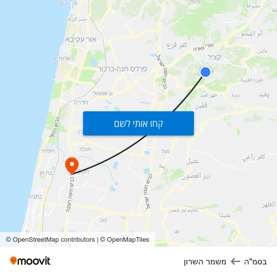 מפת בסמ"ה למשמר השרון