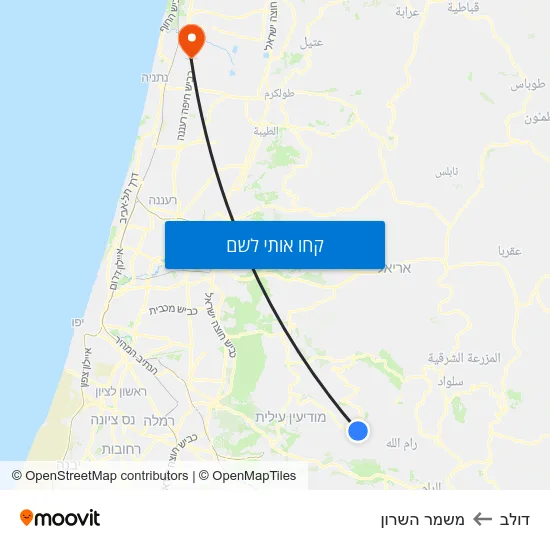 מפת דולב למשמר השרון
