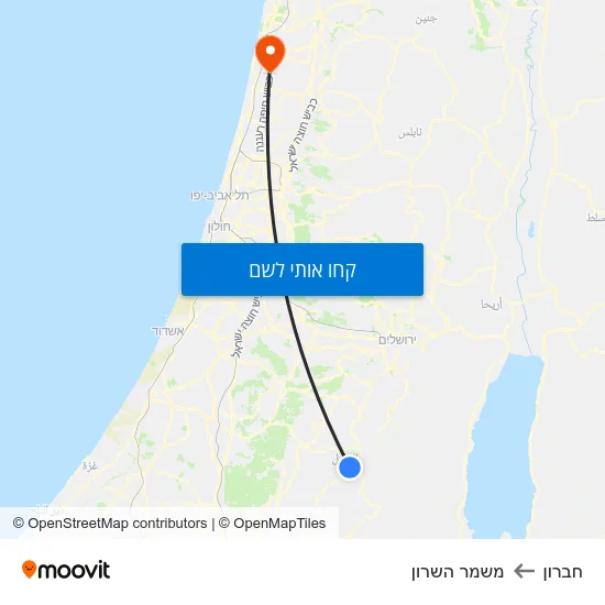 מפת חברון למשמר השרון