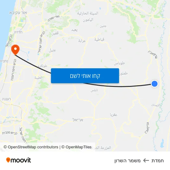 מפת חמדת למשמר השרון