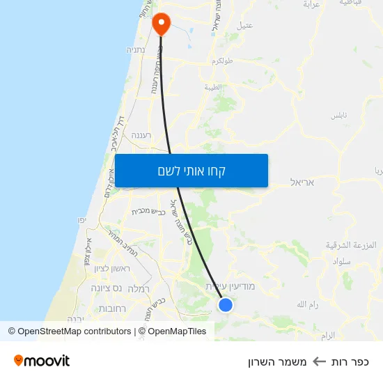 מפת כפר רות למשמר השרון