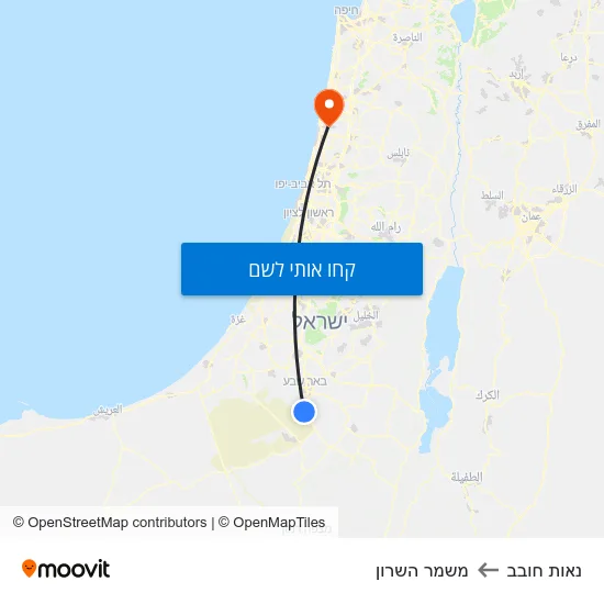 מפת נאות חובב למשמר השרון