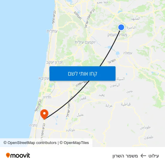 מפת עילוט למשמר השרון