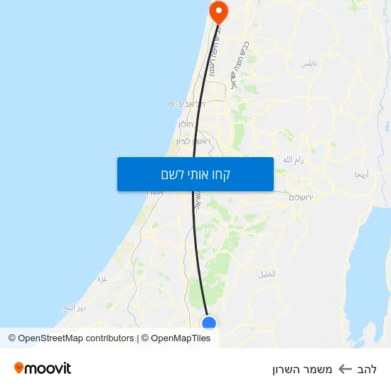 מפת להב למשמר השרון