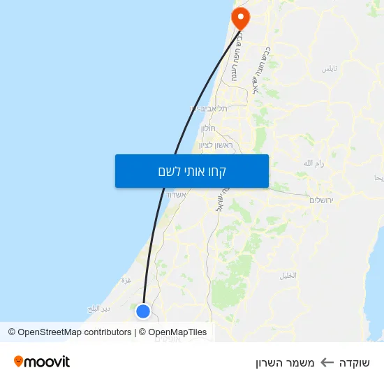 מפת שוקדה למשמר השרון